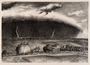 A tempestade de linhas de John Steuart Curry