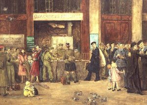 O Vestiário das Forças na Estação de Waterloo de John Stewart Clark