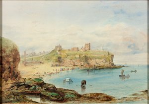 Tynemouth do Prior&39;s Haven como apareceu em 1849 (bodycolour, pencil und wc no papel)