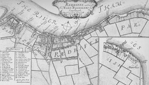 Um plano de Rotherhithe, 1755, 1912. Artistas: Desconhecido, John Stow. de John Stow