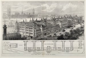 Novo Hospital St. Thomas inaugurado pela Rainha na última quarta-feira de 1871 (gravura em aço) de John Sulman