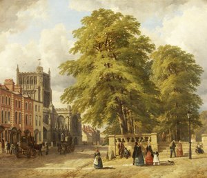 Vista do College Green (óleo sobre tela)