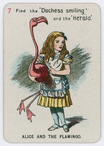 Alice e o flamingo de John Tenniel