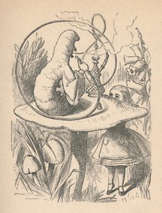 Alice e a lagarta, 1889 de John Tenniel