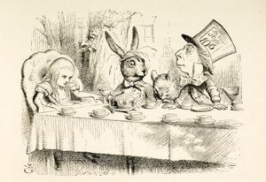 Alice na festa do chá do Chapeleiro Maluco. de John Tenniel