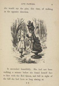 Alice enfrentando a Rainha Vermelha. de John Tenniel
