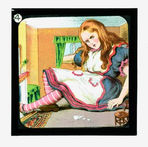 Alice no país das maravilhas, slides de lanternas coloridas de John Tenniel