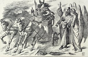Desenho animado de Punch entitulado Apelo do Tempo de John Tenniel