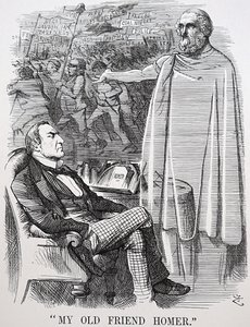 O velho amigo de Gladstone, Homer. de John Tenniel