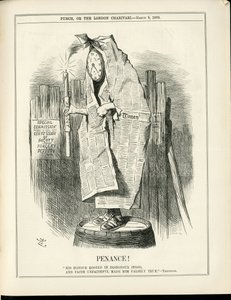 Ilustração de John Tenniel (1820-1914) em Punch de John Tenniel