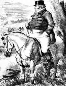 John Bull observando as manobras de outono de John Tenniel