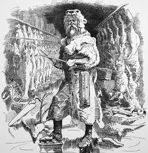 A visão do Sr. Punch sobre a importância futura da refrigeração de John Tenniel