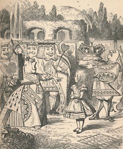 Fora com sua cabeça! Alice e a rainha vermelha, 1889 de John Tenniel