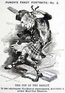 Sátira política retratando William Ewart Gladstone de John Tenniel