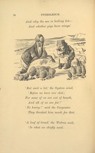 A morsa e o carpinteiro com ostras. de John Tenniel