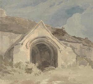 Um alpendre de igreja