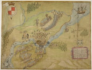 Algodão Augustus I ii 38, Desenho colorido da batalha de Ballyshannon