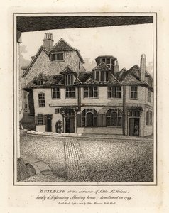 Edifício na entrada da Pequena Santa Helena, ultimamente uma Casa de Reunião Dissonante, demolido em 1799 de John Thomas Smith