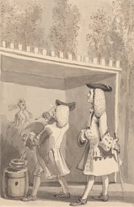 Pintura Hogarth em Vauxhall Gardens na presença de Jonathan Tyers de John Thomas Smith