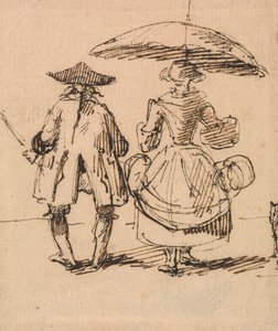 Joseph Nollekens R.A. e Sra. Nollekens: O par de bússolas e o par de paquímetros lado a lado de John Thomas Smith