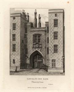 Lincolns Inn Gate, Chancery Lane, Londres de John Thomas Smith