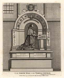 Monumento ao advogado Richard Martin, gravador de Londres (1570-1618), na Igreja do Templo