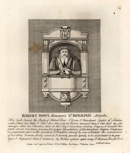 Monumento ao comerciante taylor e filantropo Robert Dow em St Botolphs, Adgate de John Thomas Smith