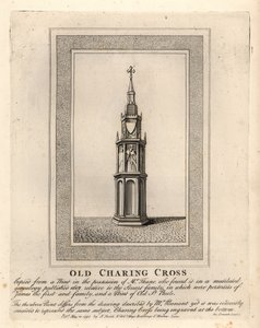 A velha Cruz de Caridade, uma das 12 Cruzes de Eleanor medievais, erguida nos anos 1290 até a sua remoção em 1647
