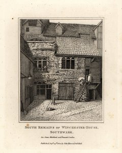 Restos de Winchester House Sul, Southwark de John Thomas Smith