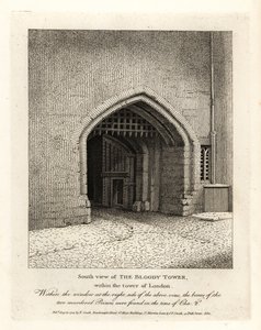Vista sul da Torre Sangrenta dentro da Torre de Londres de John Thomas Smith