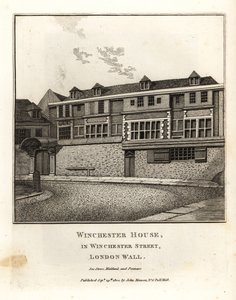 Winchester House em Winchester Street, London Wall de John Thomas Smith