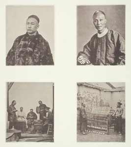 A Cantonese Gentleman, A Cantonese Gentleman, Schroffing Dollars, Reeling Silk, c. 1868. de John Thomson