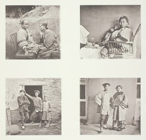 Mulheres Amoy, O Pequeno Pé de uma Senhora Chinesa, Homens Amoy, Trajes Masculinos e Femininos, Amoy, c.1868. de John Thomson