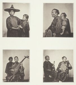 Boat Girls, A Canton Boatwoman and Child, Musicians, Musicians, c. 1868. de John Thomson