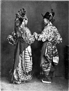 China, 2 atores (homens) c.1870 (foto) de John Thomson