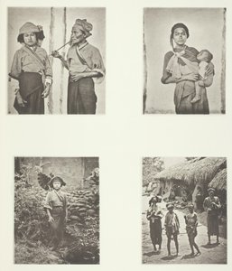 Pepohoan Women, Mode of Carrying Child, Costume of Baksa Women, Lakoli, c. 1868. de John Thomson
