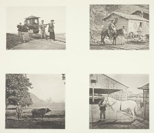 The Sedan, A Military Officer, The Plough, A North China Pony, c. 1868. de John Thomson