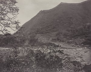 Vista da Grande Muralha, China, c. 1871 de John Thomson