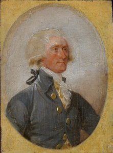 Retrato em miniatura de Thomas Jefferson aos 33 anos de John Trumbull