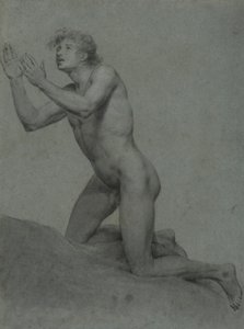 Esboço de um estudo de vida nu masculino de John Trumbull