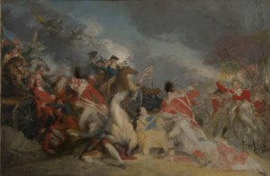 A Morte do General Mercer na Batalha de Princeton, 3 de janeiro de 1777 (versão inacabada) de John Trumbull