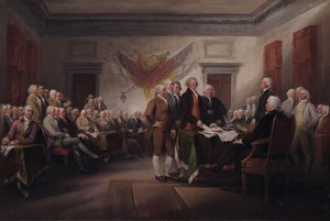 A Declaração de Independência, 4 de julho de 1776 de John Trumbull