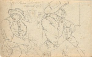 Sem título, do fólio: Esboços em França & Alemanha, uma das 22 folhas do fólio B de John Trumbull