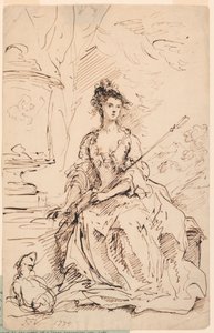 Retrato de uma senhora (Peg Woffington?) como uma pastora