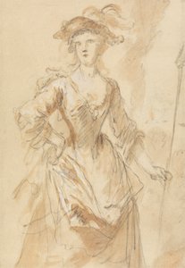 Retrato de uma Jovem Senhora como Pastorinha de John Vanderbank