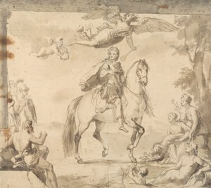 Estudo preparatório para a decoração "Retrato Equestre de George I"