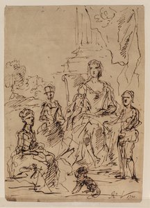 Esboço para um grupo de retratos de família, 1730