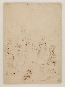 Esboço para um grupo de retratos de família, verso,