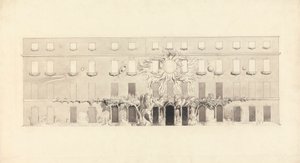 Desenho Arquitectónico de um Edifício com Símbolos Astrológicos de John Varley