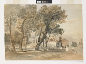 Sketch From Nature On The Thames (Chelsea) (aguarela sobre lápis em papel branco) de John Varley